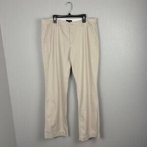 Gap Woman's Size 10 Regular Classic Khaki Trench Pants Tan Beige Brown Pockets